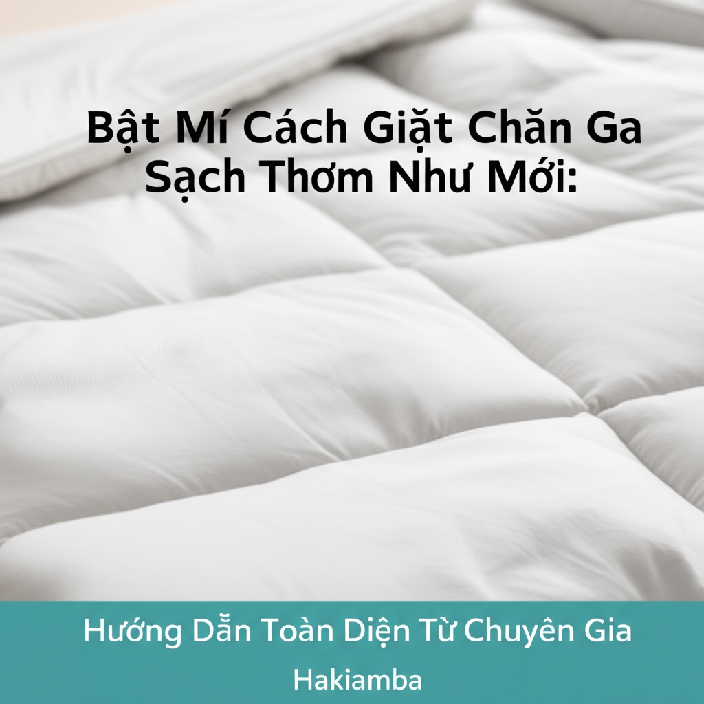 Hình minh họa cho bài viết: Bật Mí Cách Giặt Chăn Ga Sạch Thơm Như Mới: Hướng Dẫn Toàn Diện Từ Chuyên Gia Hakiamba