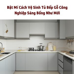 Bật Mí Cách Vệ Sinh Tủ Bếp Gỗ Công Nghiệp Sáng Bóng Như Mới