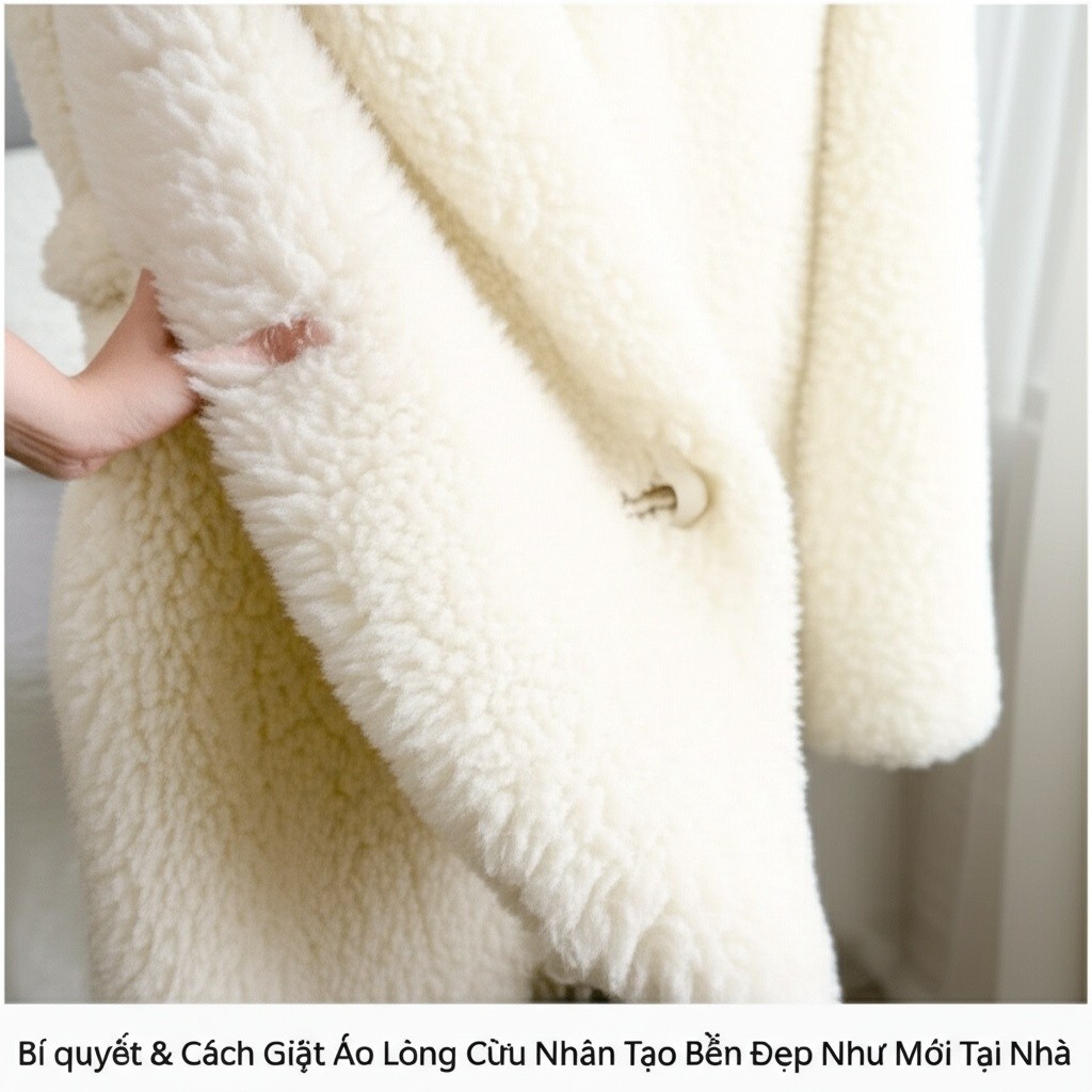 Hình minh họa cho bài viết: Bí quyết & Cách Giặt Áo Lông Cừu Nhân Tạo Bền Đẹp Như Mới Tại Nhà