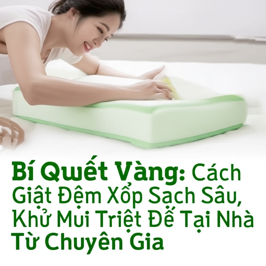 Hình minh họa cho bài viết: Bí Quyết Vàng: Cách Giặt Đệm Xốp Sạch Sâu, Khử Mùi Triệt Để Tại Nhà Từ Chuyên Gia