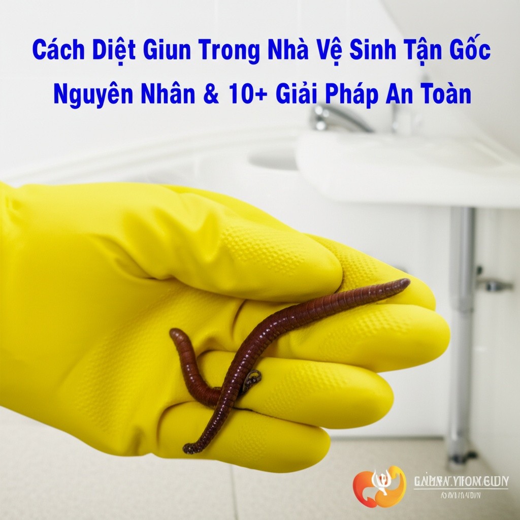 Hình minh họa cho bài viết: Cách Diệt Giun Trong Nhà Vệ Sinh Tận Gốc: Nguyên Nhân & 10+ Giải Pháp An Toàn