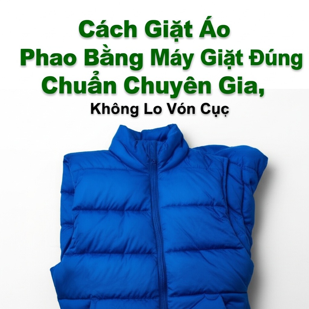 Hình minh họa cho bài viết: Cách Giặt Áo Phao Bằng Máy Giặt Đúng Chuẩn Chuyên Gia, Không Lo Vón Cục
