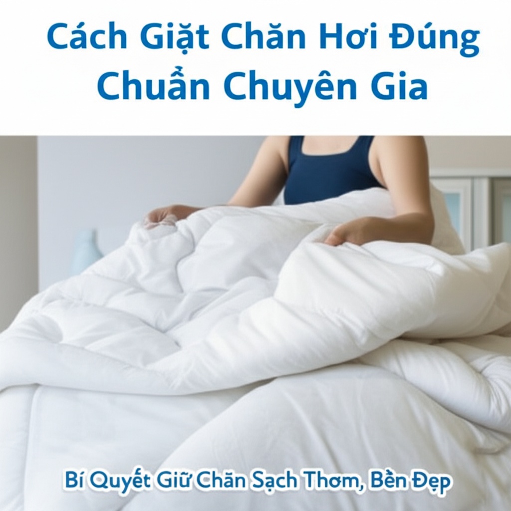 Hình minh họa cho bài viết: Cách Giặt Chăn Hơi Đúng Chuẩn Chuyên Gia: Bí Quyết Giữ Chăn Sạch Thơm, Bền Đẹp