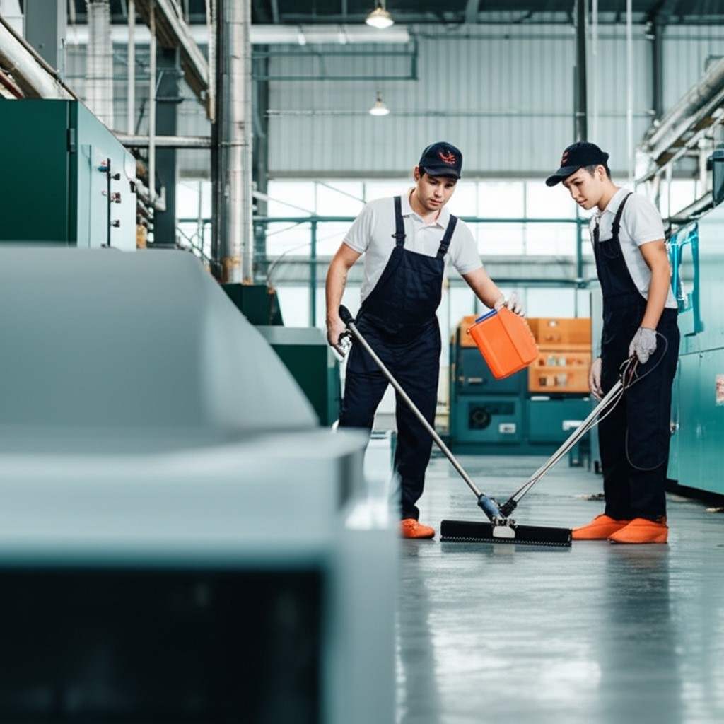 Hình minh họa cho bài viết: Cách Vệ Sinh Máy Móc Trong Nhà Xưởng Đúng Chuẩn: Hướng Dẫn Toàn Diện Từ A-Z