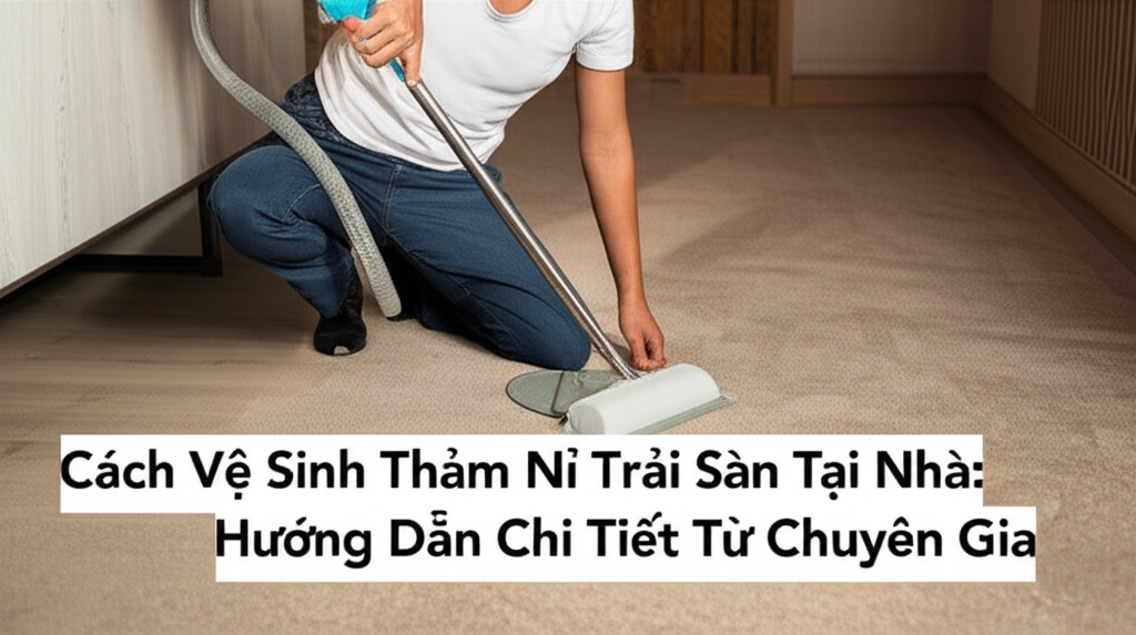 Hình minh họa cho bài viết: Cách Vệ Sinh Thảm Nỉ Trải Sàn Tại Nhà: Hướng Dẫn Chi Tiết Từ Chuyên Gia