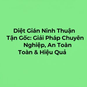 Diệt Gián Ninh Thuận Tận Gốc: Giải Pháp Chuyên Nghiệp, An Toàn & Hiệu Quả