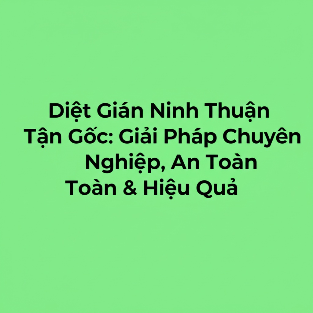 Hình minh họa cho bài viết: Diệt Gián Ninh Thuận Tận Gốc: Giải Pháp Chuyên Nghiệp, An Toàn & Hiệu Quả
