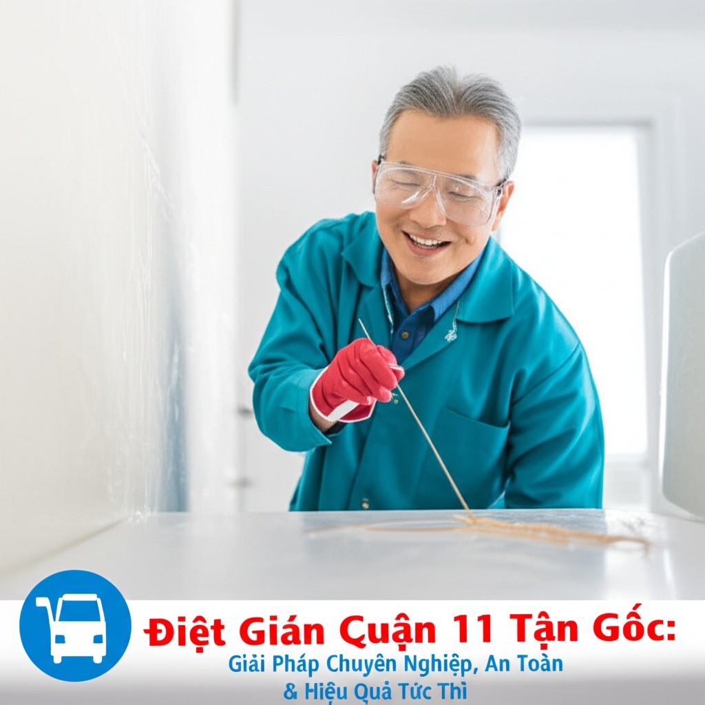Hình minh họa cho bài viết: Diệt Gián Quận 11 Tận Gốc: Giải Pháp Chuyên Nghiệp, An Toàn & Hiệu Quả Tức Thì