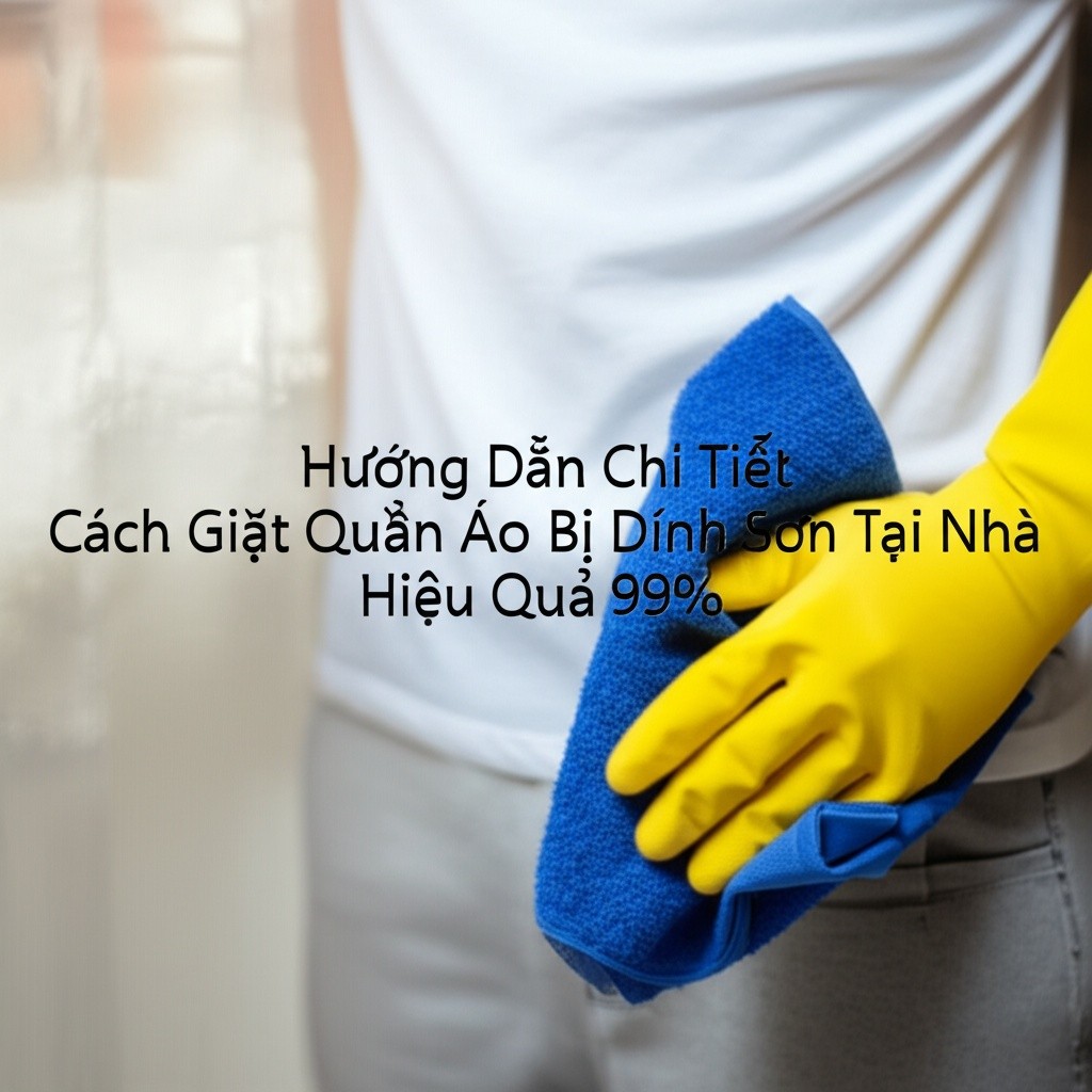 Hình minh họa cho bài viết: Hướng Dẫn Chi Tiết Cách Giặt Quần Áo Bị Dính Sơn Tại Nhà Hiệu Quả 99%