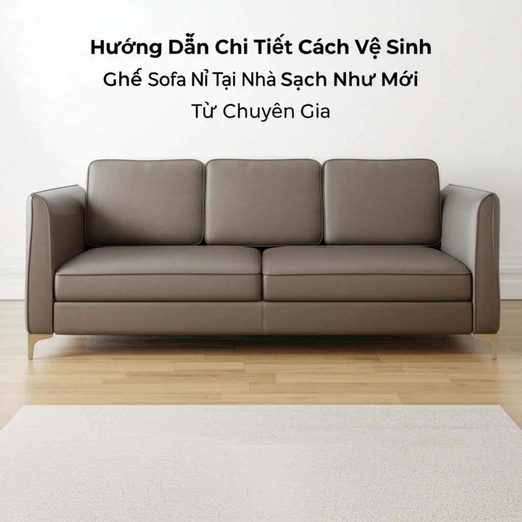 Hình minh họa cho bài viết: Hướng Dẫn Chi Tiết Cách Vệ Sinh Ghế Sofa Nỉ Tại Nhà Sạch Như Mới Từ Chuyên Gia