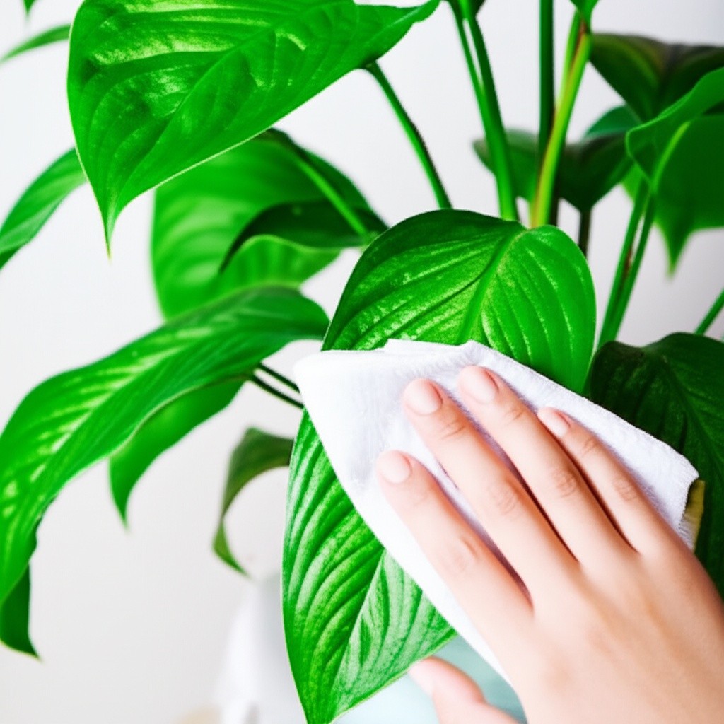 Hình minh họa cho bài viết: Hướng Dẫn Chi Tiết Cách Vệ Sinh Lá Cây Trong Nhà Giúp Không Gian Sống Xanh Sạch
