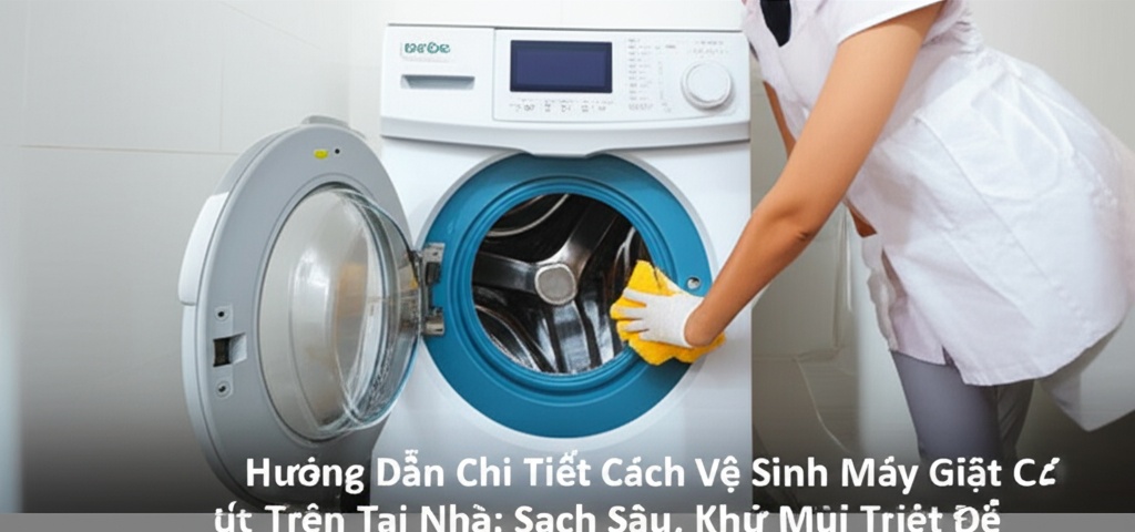 Hình minh họa cho bài viết: Hướng Dẫn Chi Tiết Cách Vệ Sinh Máy Giặt Cửa Trên Tại Nhà: Sạch Sâu, Khử Mùi Triệt Để