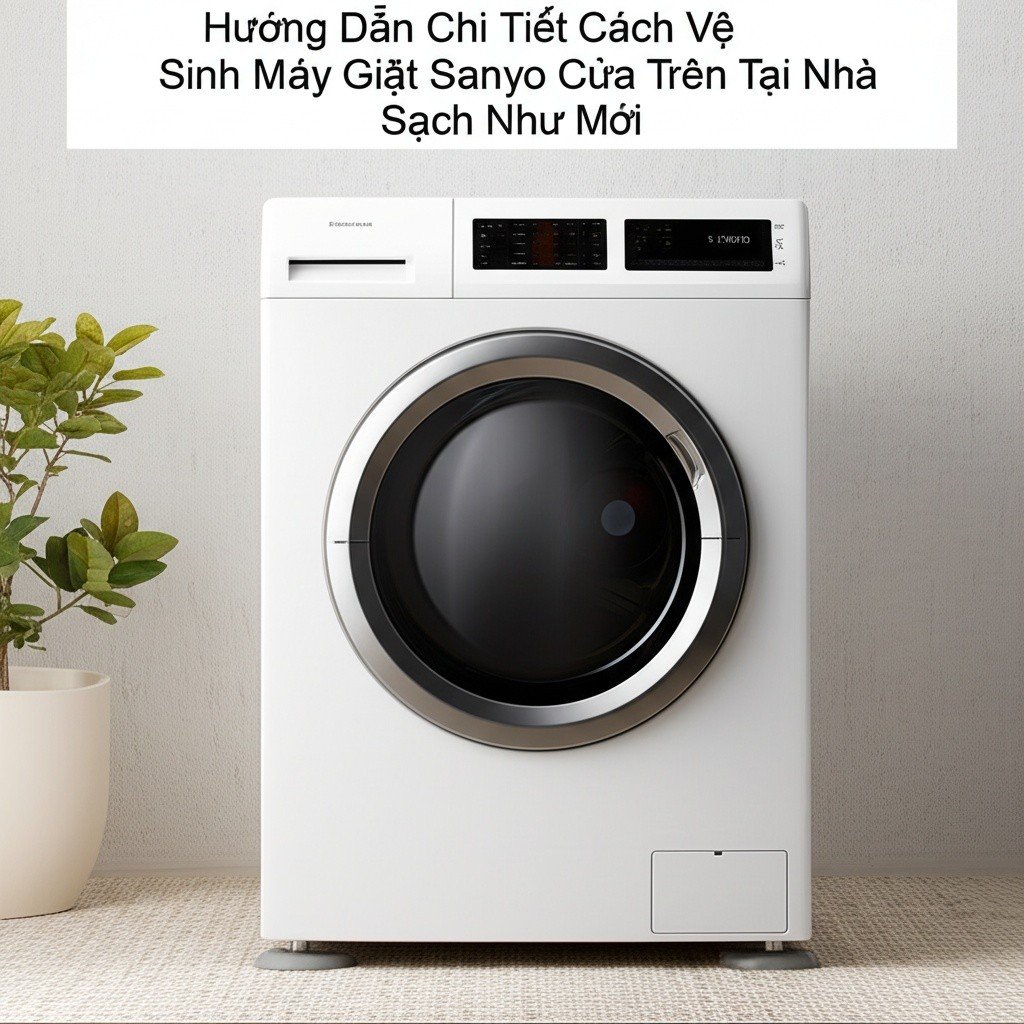 Hình minh họa cho bài viết: Hướng Dẫn Chi Tiết Cách Vệ Sinh Máy Giặt Sanyo Cửa Trên Tại Nhà Sạch Như Mới