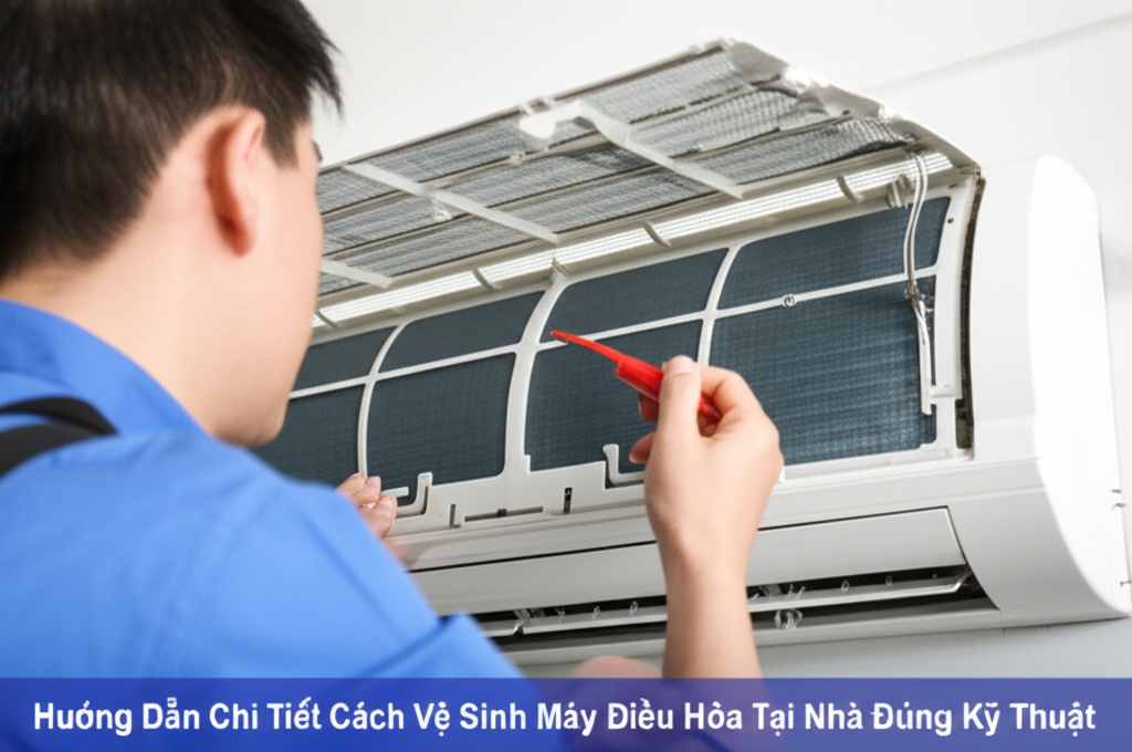 Hình minh họa cho bài viết: Hướng Dẫn Chi Tiết Cách Vệ Sinh Máy Điều Hòa Tại Nhà Đúng Kỹ Thuật