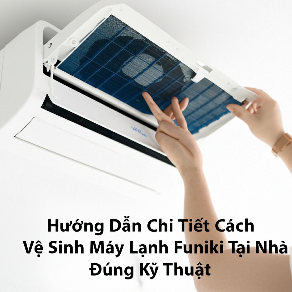 Hình minh họa cho bài viết: Hướng Dẫn Chi Tiết Cách Vệ Sinh Máy Lạnh Funiki Tại Nhà Đúng Kỹ Thuật