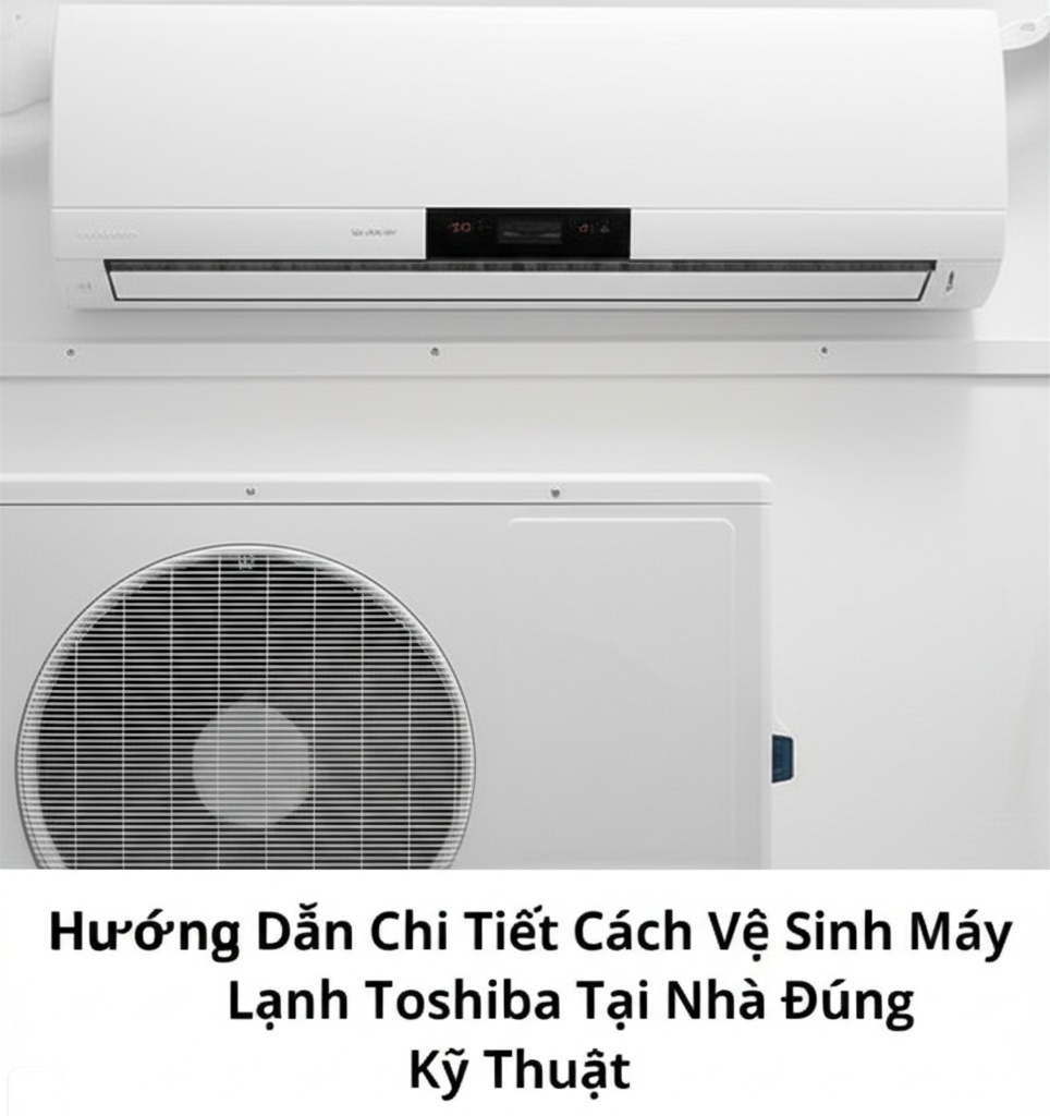Hình minh họa cho bài viết: Hướng Dẫn Chi Tiết Cách Vệ Sinh Máy Lạnh Toshiba Tại Nhà Đúng Kỹ Thuật
