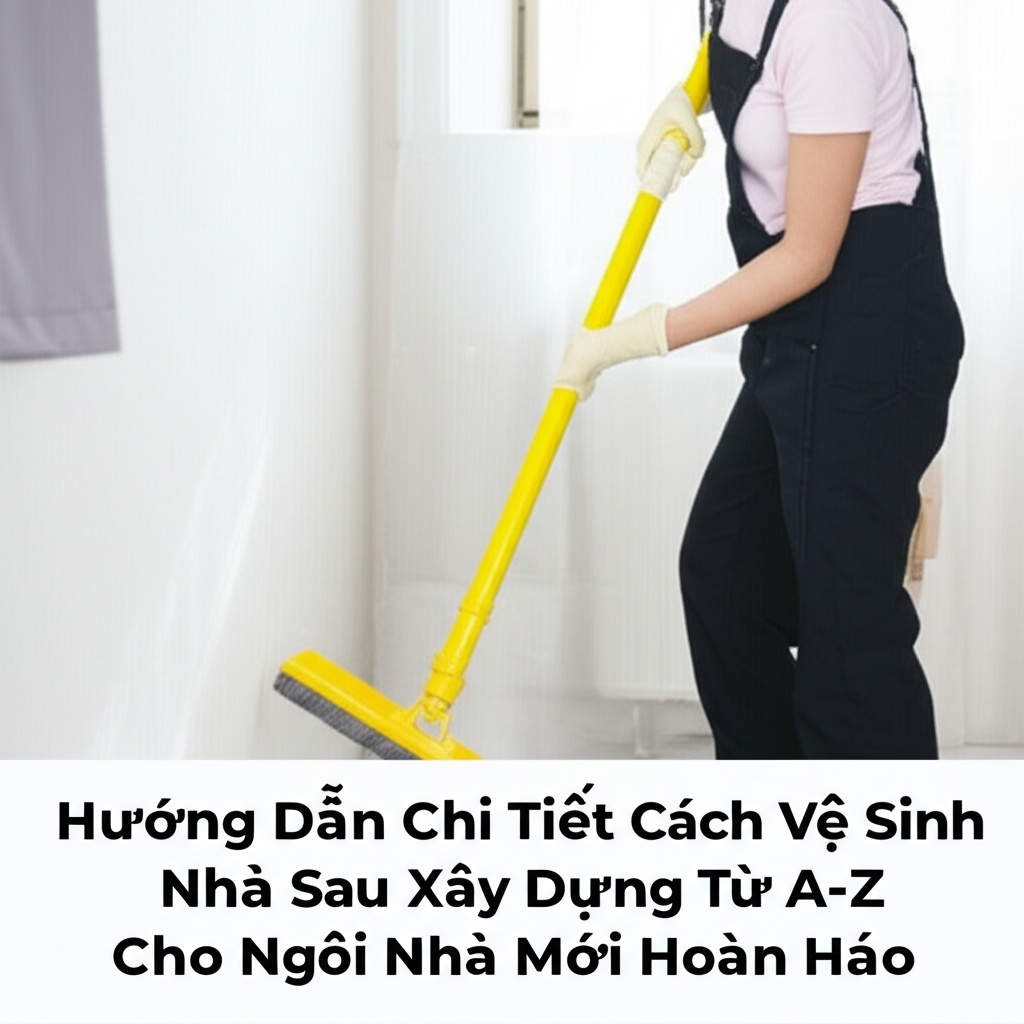 Hình minh họa cho bài viết: Hướng Dẫn Chi Tiết Cách Vệ Sinh Nhà Sau Xây Dựng Từ A-Z Cho Ngôi Nhà Mới Hoàn Hảo