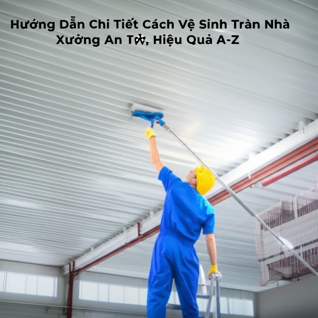 Hình minh họa cho bài viết: Hướng Dẫn Chi Tiết Cách Vệ Sinh Trần Nhà Xưởng An Toàn, Hiệu Quả A-Z