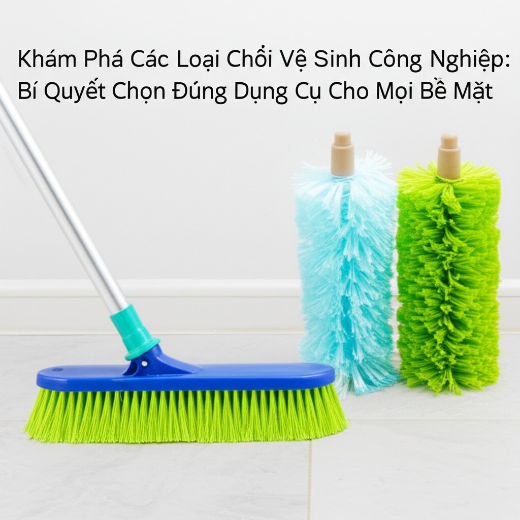 Hình minh họa cho bài viết: Khám Phá Các Loại Chổi Vệ Sinh Công Nghiệp: Bí Quyết Chọn Đúng Dụng Cụ Cho Mọi Bề Mặt