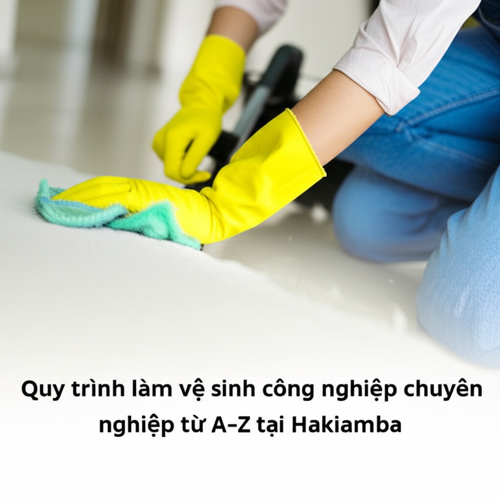 Hình minh họa cho bài viết: Quy trình làm vệ sinh công nghiệp chuyên nghiệp từ A-Z tại Hakiamba